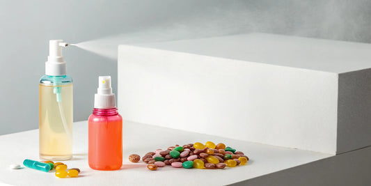 A review of dog breath freshener products including sprays, dental chews, and pills.